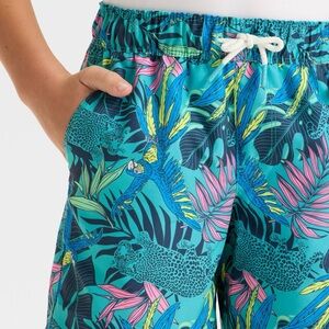Boys' Animal in Jungle Swim Trunks - Cat & Jack™ Teal MULTIPLE Sizes